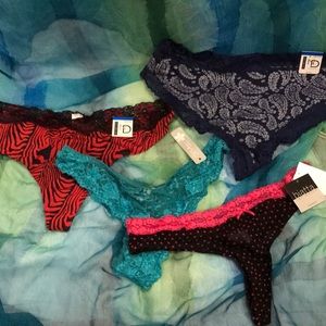 NWT 2 XL Thongs, 1 XL hipster, 1 L Thong